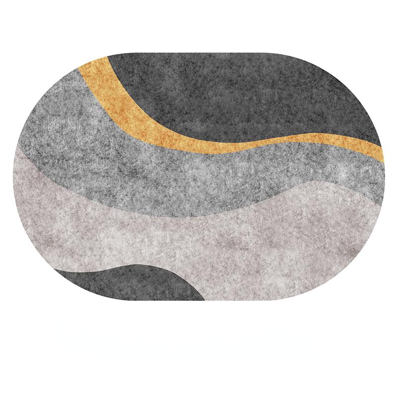 Modern Oval Rugs Room Decoration Teenager Carpets Home Decor Floor Mat Large Area Carpet In Living Room Non-slip Lounge Rug