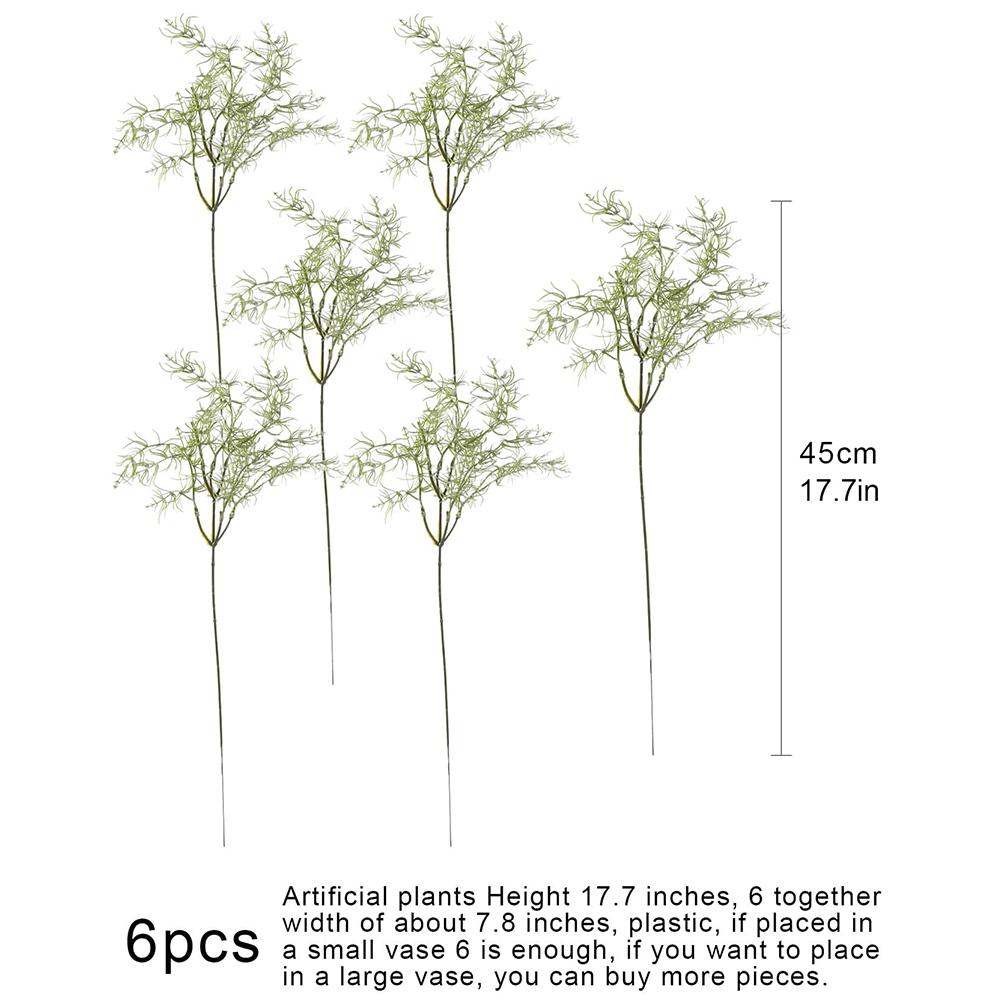

6 шт. Искусственные растения Розмарин Папоротники Поддельные Зеленые Растения Кустарники Дом Стол Офис Комната Настольное Украшение