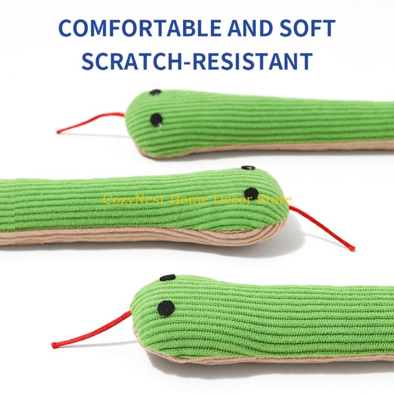 92MF Cats Crinkle Stuffed Toy Kitten Toy Crinkling Cats Teething Chewing Snake Crinkling Cats to Exercise Gift