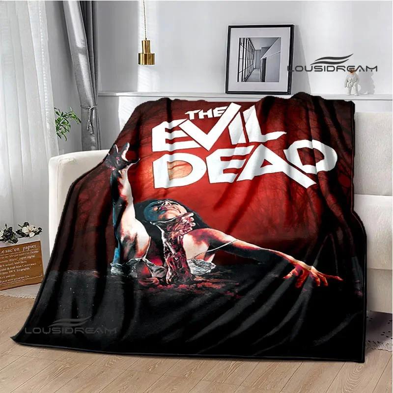Movie The Evil Dead Printed Blankets Picnic Blanket Flannel Warm Blankets Soft Cozy Blanket Home Travel Blanket Birthday Gift