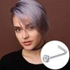 Stainless Steel Zircon Nose Stud Star-shaped Right Angle Titanium Nose Piercing Jewelry