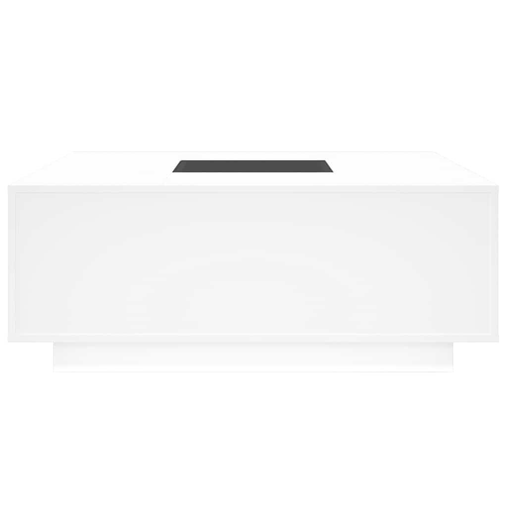 Stolik Kawowy Z Led Infinity, Biały, 100X100X40 Cm