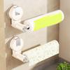 Retractable Cling Film Storage Rack Wall Mounted Paper Roll Holder  Kitchen