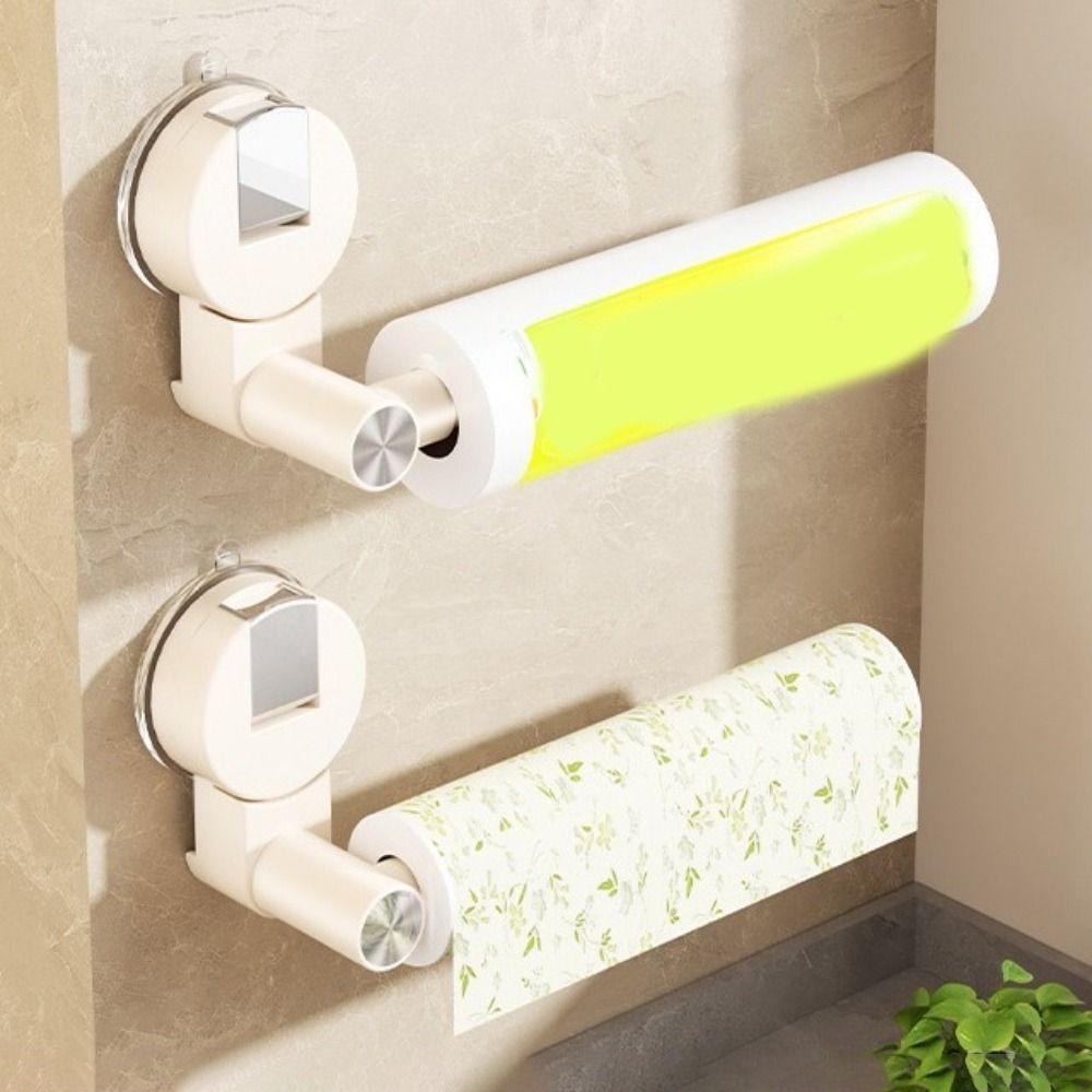 Retractable Cling Film Storage Rack Wall Mounted Paper Roll Holder  Kitchen