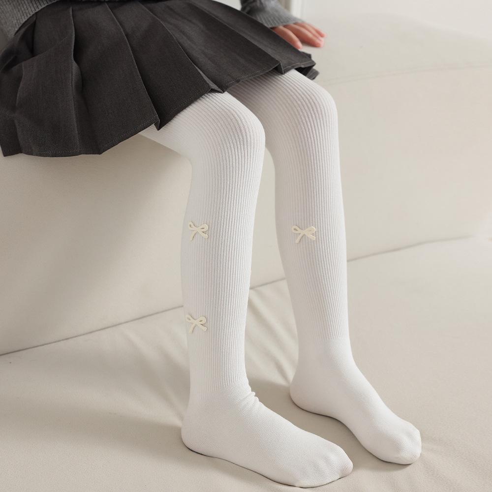 Girls' Spring & Autumn Tights: Lightweight Children's Base Layer Socks, Summer White Dance Socks, Baby Onesie Tights