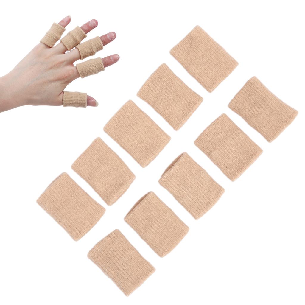 10Pcs Sport Finger Protectors Support Finger Brace Elastic Thumb Sves for Playing Basketball Sports