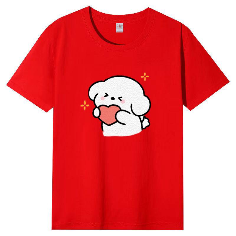 

Женская летняя популярная футболка с короткими рукавами из хлопка, дышащая, свободная футболка с принтом, повседневная 3XL