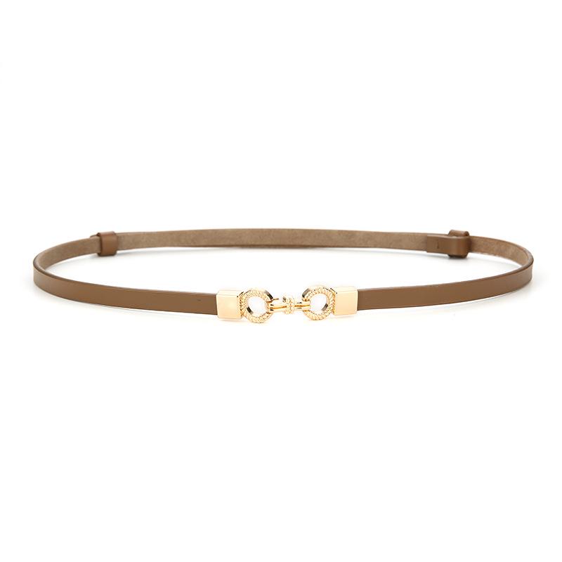 Women's Stylish Thin Leather Belt for Skirts, Dresses, and Coats