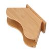 Bamboo Material Coffee Filter Paper Holder Countertop V Shape Design Filter Paper Stand Square Cone-shaped Flat-bottomed