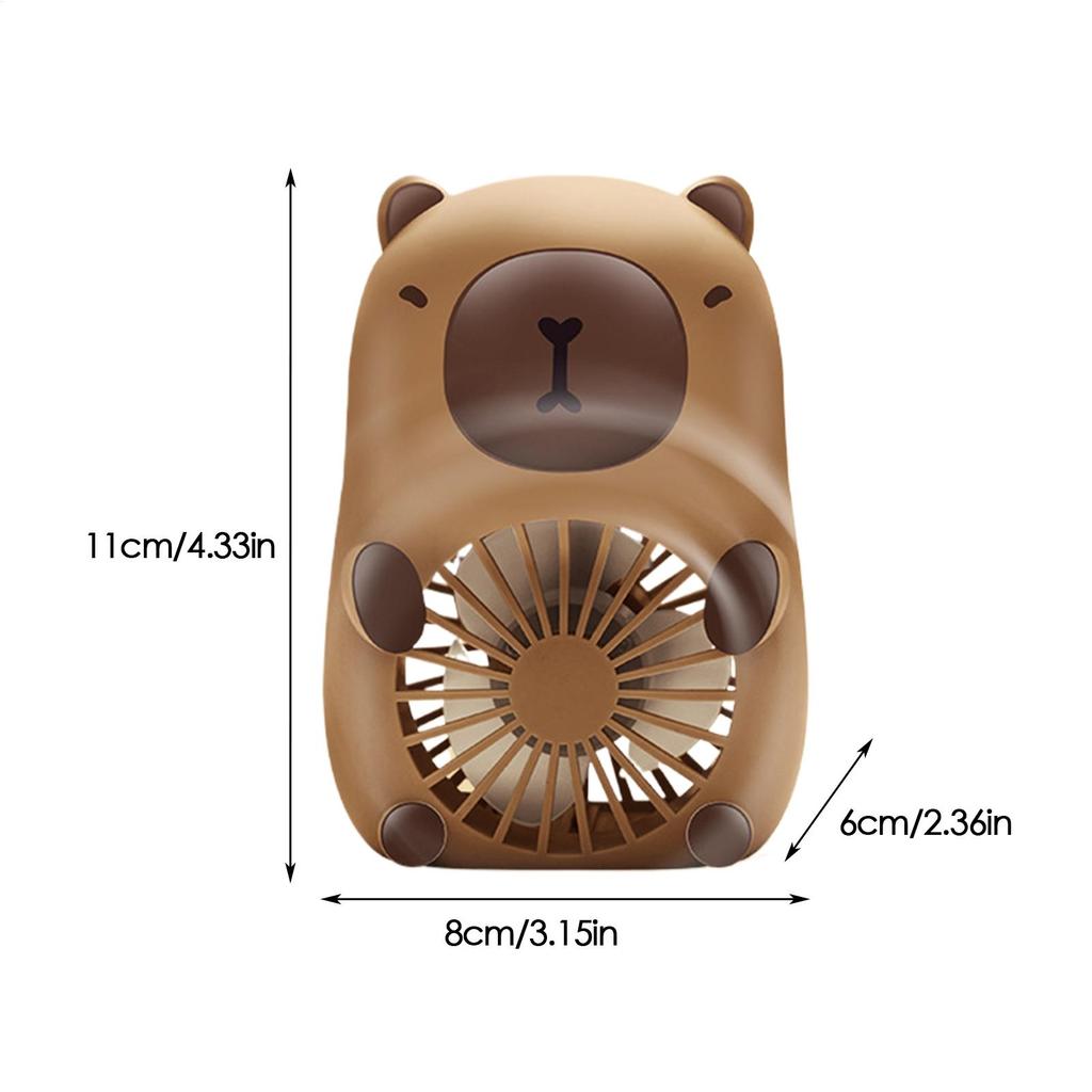 Ventilatore Portatile Capibara Mini Ventilatore Tascabile Portatile Ventilatore Rinfrescante Cartoon Carino Capibara Piccolo Ventilatore Esterno Ricarica USB Piccolo Ventilatore Regali