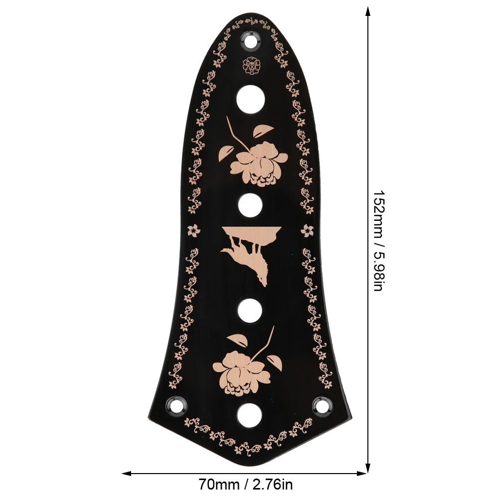 GE103 Metal Control Plate JB Style Bass Guitar Black Retro Type Control Panel