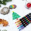 12-288 Colors/Box Christmas-Themed Marker Set - Soft-Tip Straight Liquid Acrylic Markers for DIY Holiday Doodle Art Painting