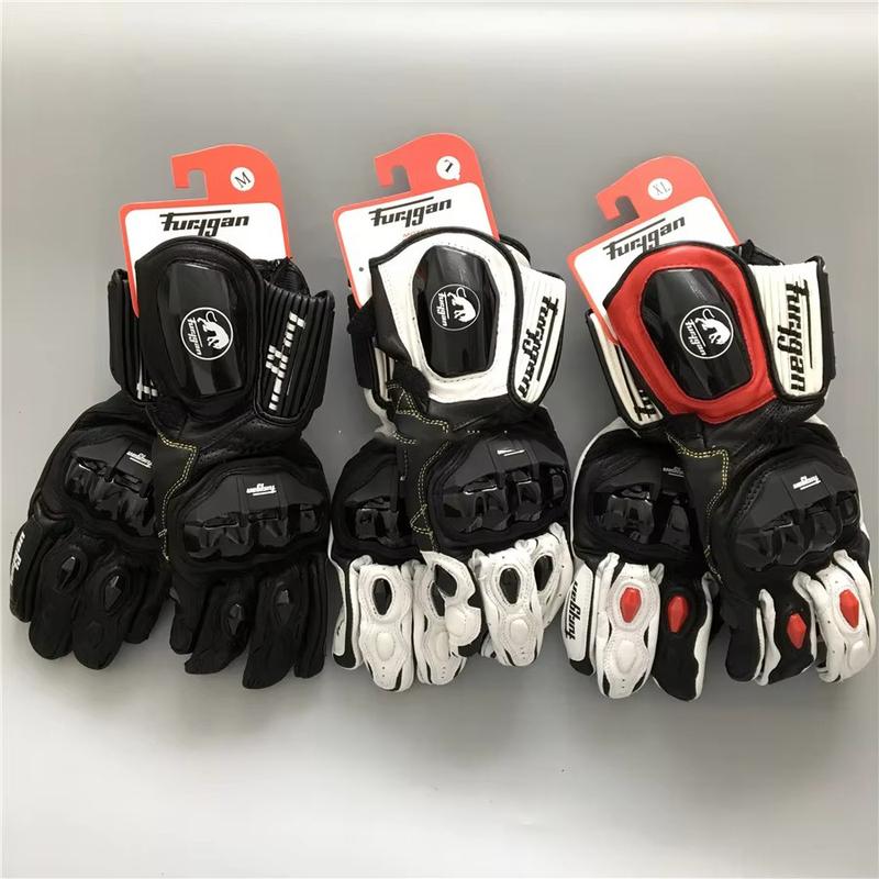 Retro Motorcycle Riding Gloves Leather Accessories Wear-resistant Motocross Knuckle Guard Finger Moto Crycling Glove Gp for Men