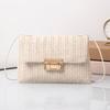 New Women Straw Bag Sweet Fashion Daisy Lock Design Shoulder Bag Chain Crossbody Bag