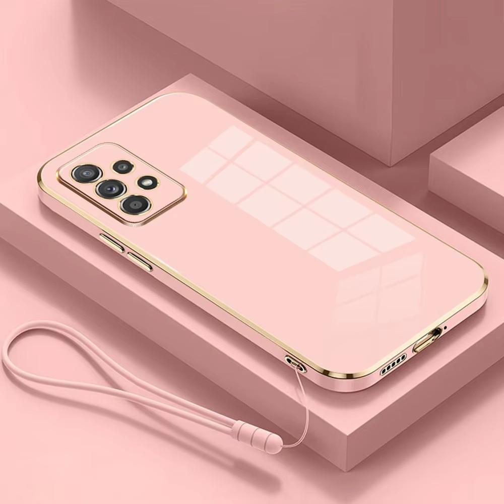 Plating Silicone Phone Case With Lanyard For Samsung Galaxy A07 A17 A6 A36 A16 A A3 A1 A4 A34 A3 A2 G Back Cover