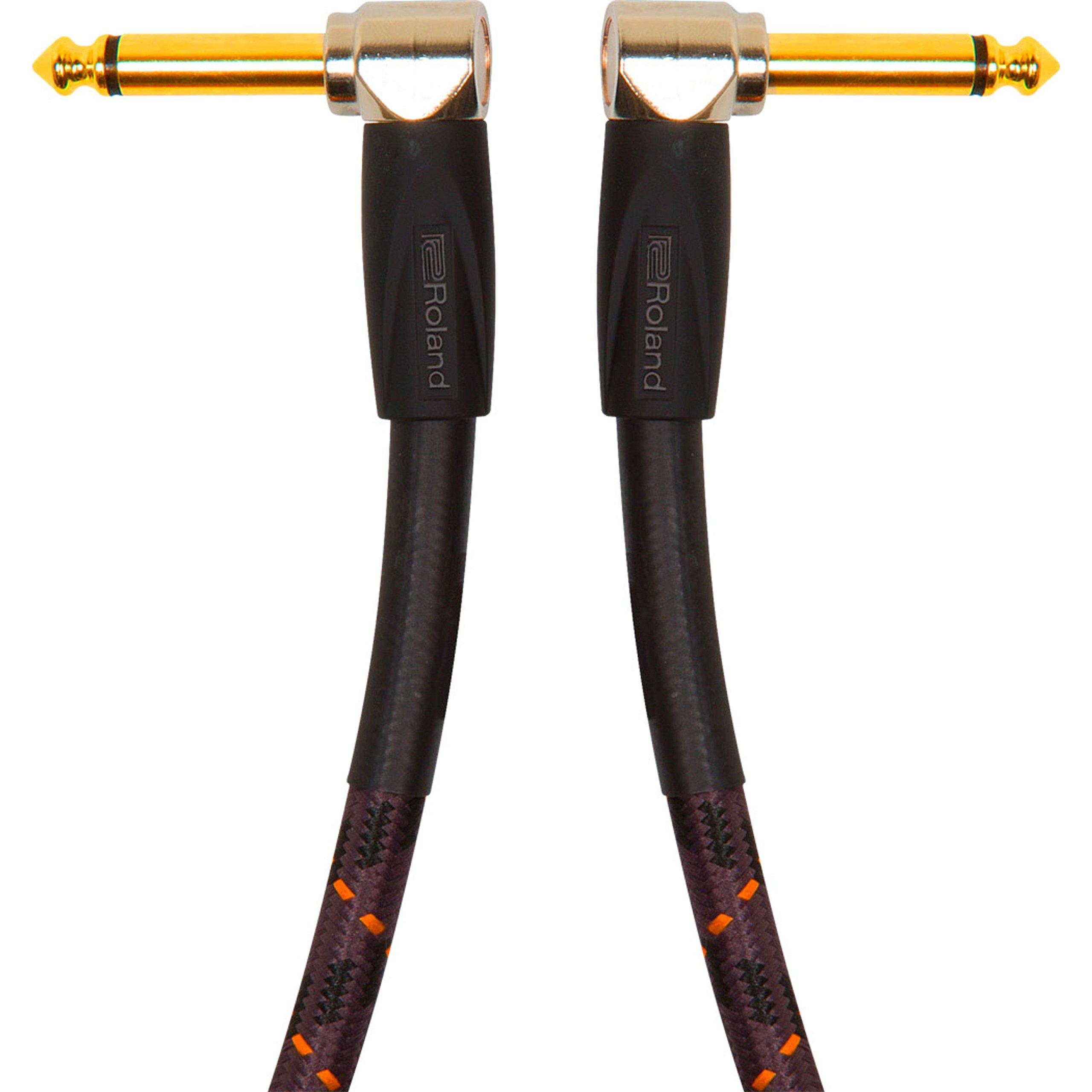 

Roland Shielded Instrument TS Phone to TS Phone 30cm RIC-G1AA Cable, (L-Shaped) (L-Shaped), чёрный