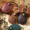 Retro Cattle Pickup Anti-lost Protective Keychain Custom Name Leather Keyring for RFID Access Card Cove Bag Key Chain Ring Gift