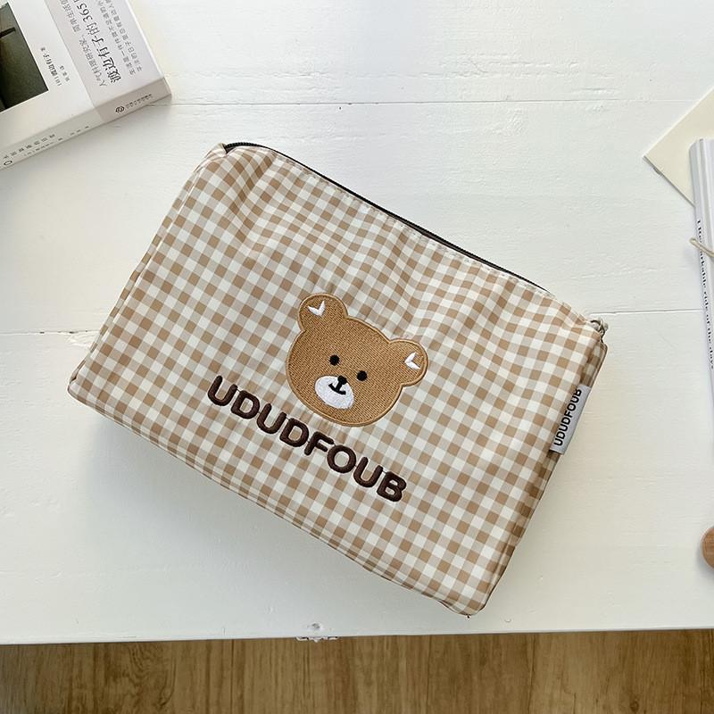 Adorable Bear-themed Kids Tote Bag Spacious Canvas Storage Bag For Everyday Use Bear Style