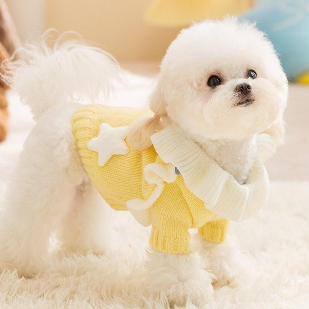 Soft Puppy Pullover Warm Dog Lapel Dress Pet Supplies Two Legs Dog Clothes  Spring Autumn
