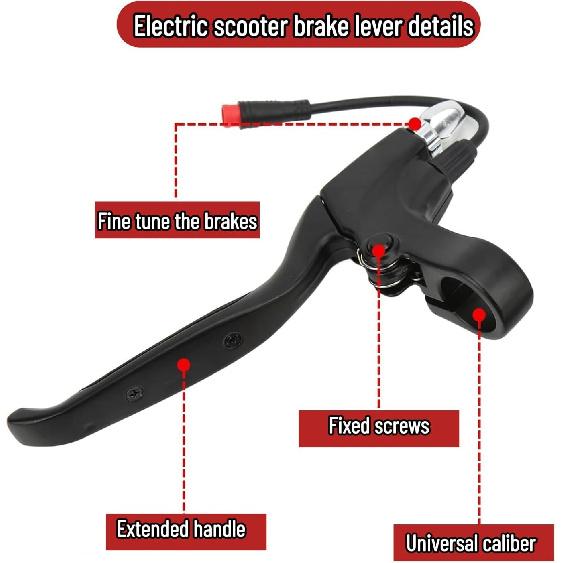 1Pair Electric Scooter Brake Lever Left Right Brake Handle with Connector Brake Levers Handle Grip Brake