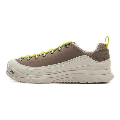 Li Ning CF Moda Confortevole Minimalista Classico Durevole Leggero Rimbalzo Scarpe Funzionali da Esterno a Taglio Basso Scarpe Unisex Marrone Grigio AHCV055-10
