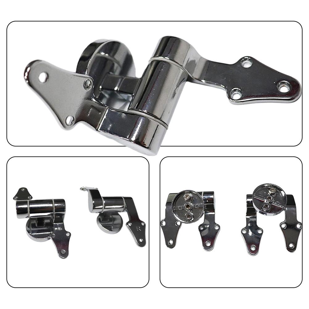 2pcs Slow-lowering Hinge Toilet Cover Accessories 1.0-2.0N·m Opening Angle 115° Slow-down Toilet Cover Connect Triangle