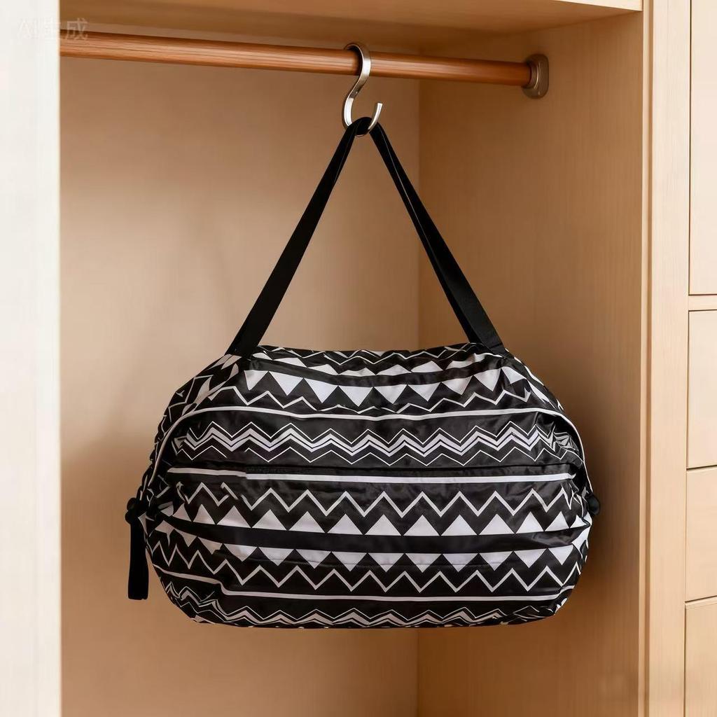 Miljövänlig japansk hopfällbar axelväska – Bärbar, Förstärkt matkasse & Resväska