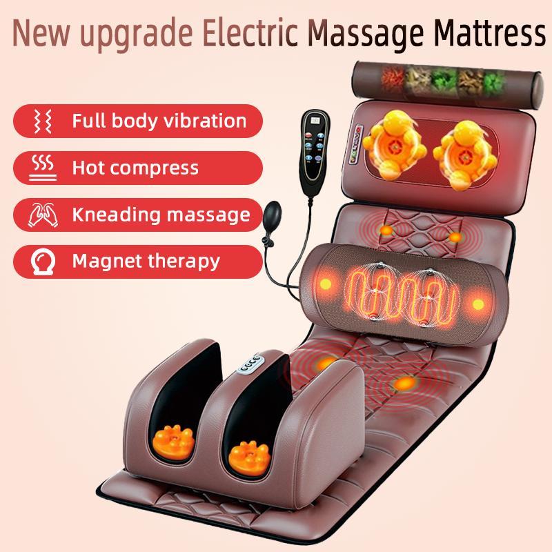 Electric Massage Mattress Vibration Heating Infrared Massage Mat Magnet therapy Massage Cushion For Neck Back Foot Pain Relief Relaxation