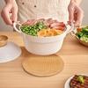 7.5 Inch Bamboo Trivets Heat Resistant Kitchen Decor Hot Large Coaster  for Table & Countertop