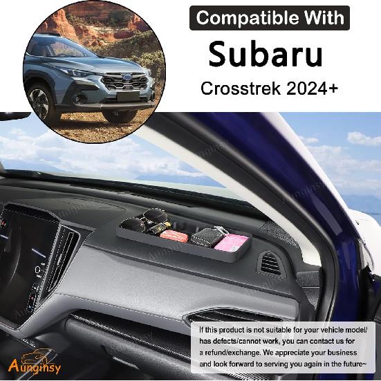 Aunginsy Center Console Dash Storage Tray Compatible with Subaru Crosstrek 2024 Dashboard Organizer Table Tray Storage Box Dash Phone Holder