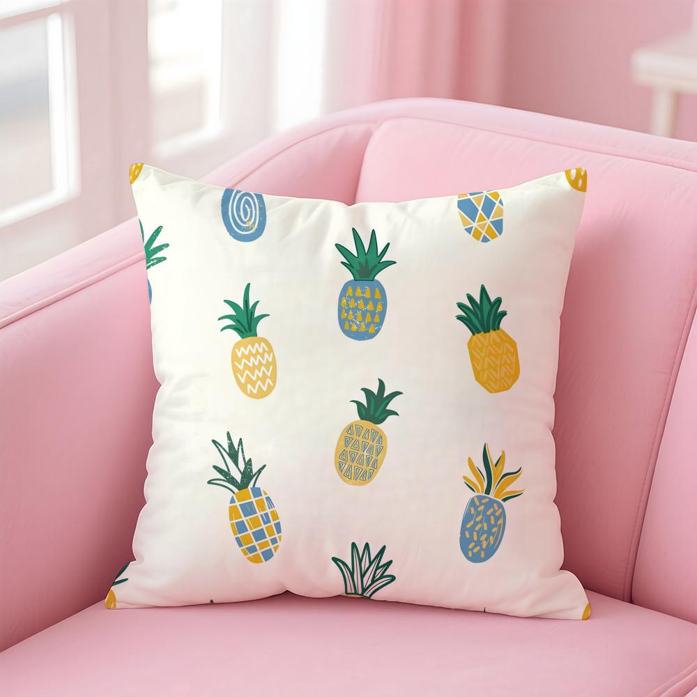 Hand-Drawn Pineapple Cushion Cover Linen Pillowcase Cover Soft Decor For Sofa Home Room
