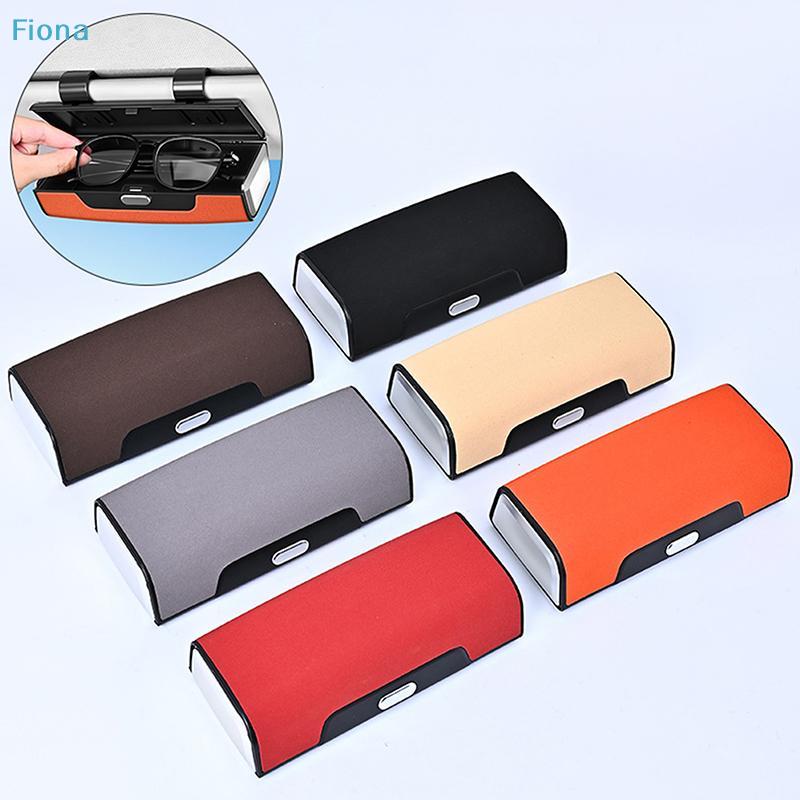 Car Sun Visor Sunglasses Case, Clip-On Magnetic Glasses Holder for Auto Interior Storage