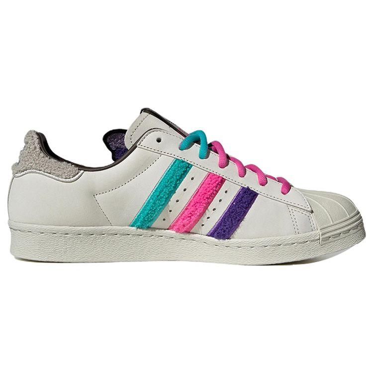 Adidas Originals Han Meilin X  Superstar 80S Rooster Leather Low-Top Sneakers Unisex Sneakers White Black Pink ID4386