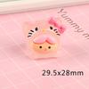 Cartoon Luminous Duck Resin Cabochon Miniature Dollhouse Accessories Diy Scrapbook Craft Christmas Decorations For Home