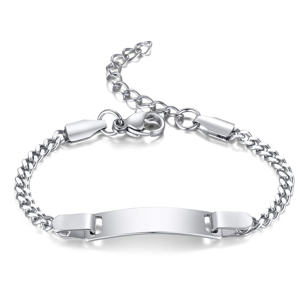 Personalized Butterfly Bracelet Name Customized for Gilrs Boy, Figaro Chain Link Wrist Jewelry Stainless Steel