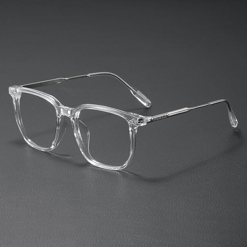 Anti Blue Light Glasses Men Business Square Myopia Prescription Eyeglasses for Women Large Frame Optical Eyewear