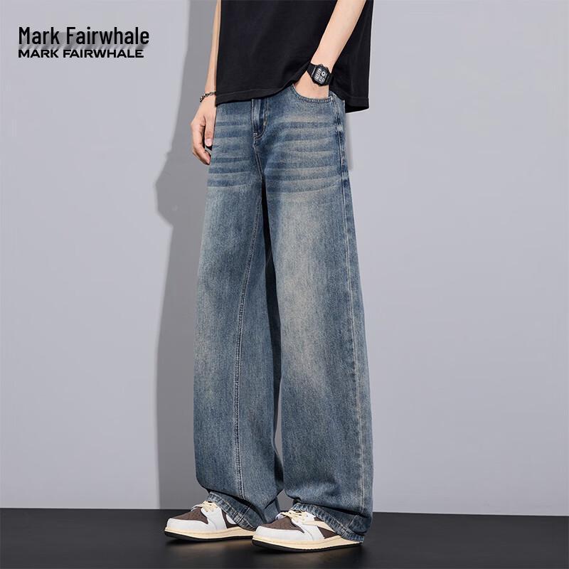 MARK FAIRWHALE Men s Loose Straight-Leg Jeans 3XL