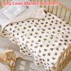 Soft Baby Bean Blanket Bear Printed Nap Sleeping Rug Cover Blanket for Infant  Bedroom