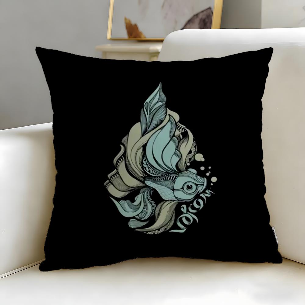 classic fashion brand Volcom Cushion Cover Soft  EasyWash Pillow Case  Versatile for Couch Bed Travel and Office