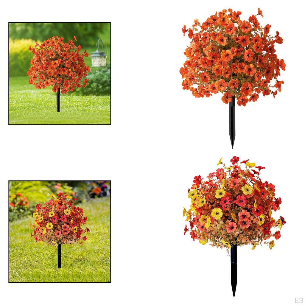 Artificial Flower Garden Stake Yard Decorations Ornament for Porch