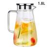 1.8L Water Bottle Transparent Glass Water Jug Pot Cha Lemonade Pitcher Heat-Resistant Explosion-Proof Heatable Carafe Drinkware