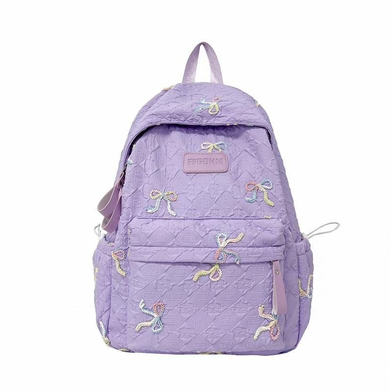 Women's Large Capacity Backpack Bow Commuter Student Schoolbag