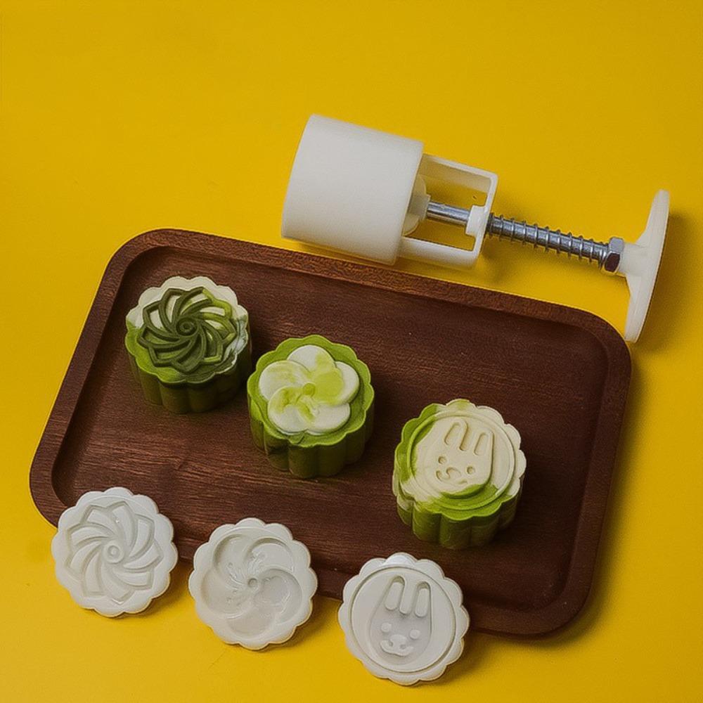 Non-stick Mooncake Mold 3D Pattern Hand-pressed Mold Pastries Dessert Mold  Kitchen Baking