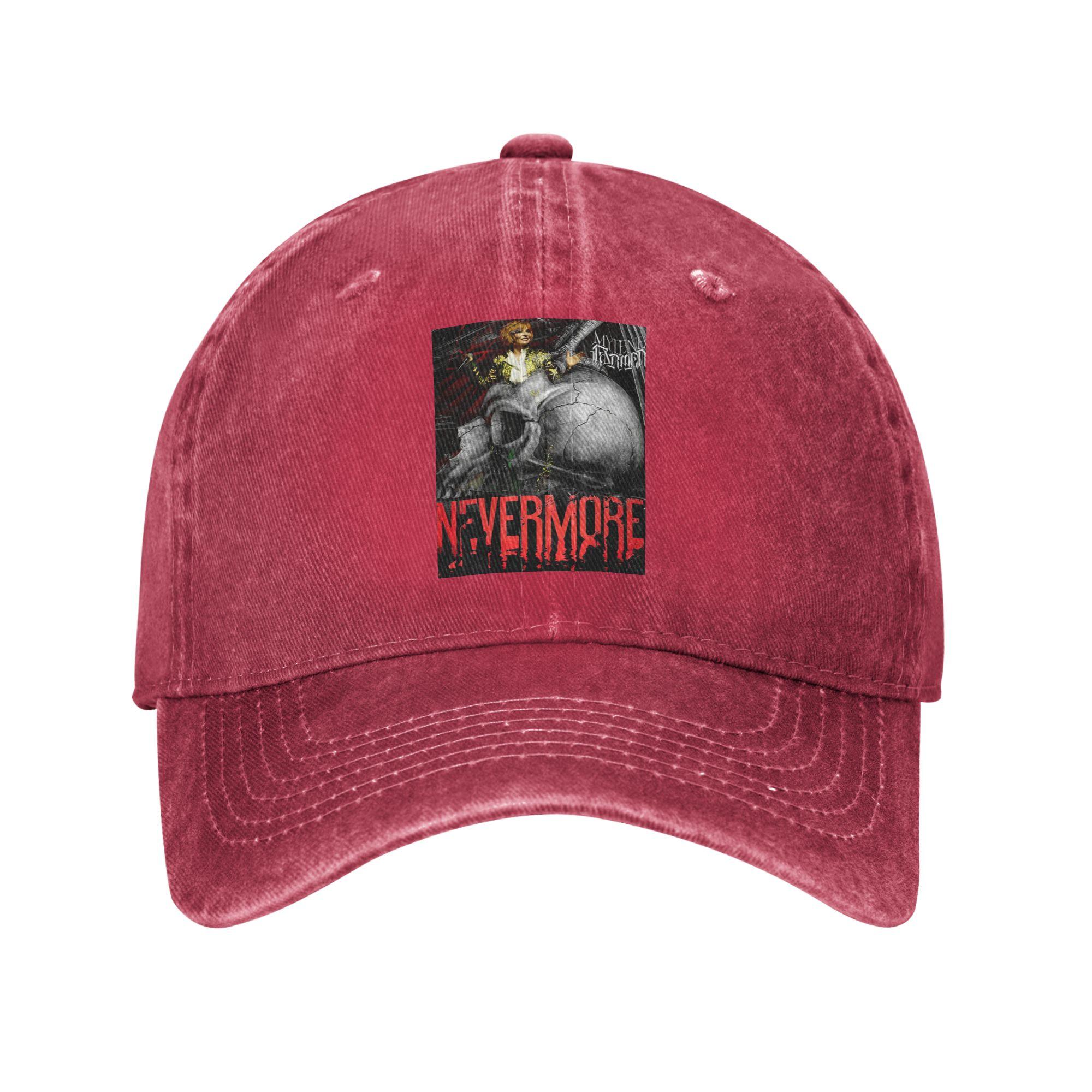 Nevermore skeleton Mylene Farmer Denim Cap Casual Baseball Caps Adjustable Hat Summer Unisex Baseball Hats One Size