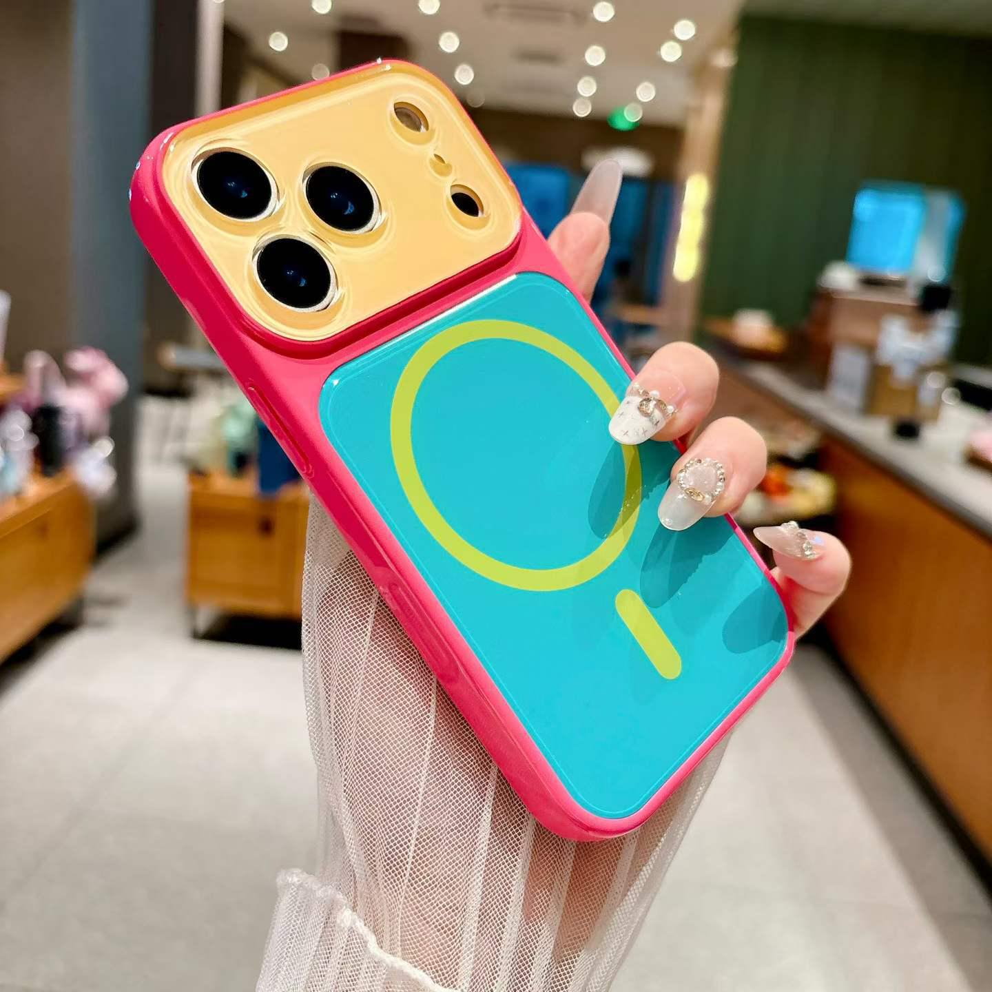 Dopamin Colorblock Hülle: Passt für iPhone 17 Pro Max, Verwandelt iPhone 16, Präzisionsschnitt, Stoßfest, Magnetisch.