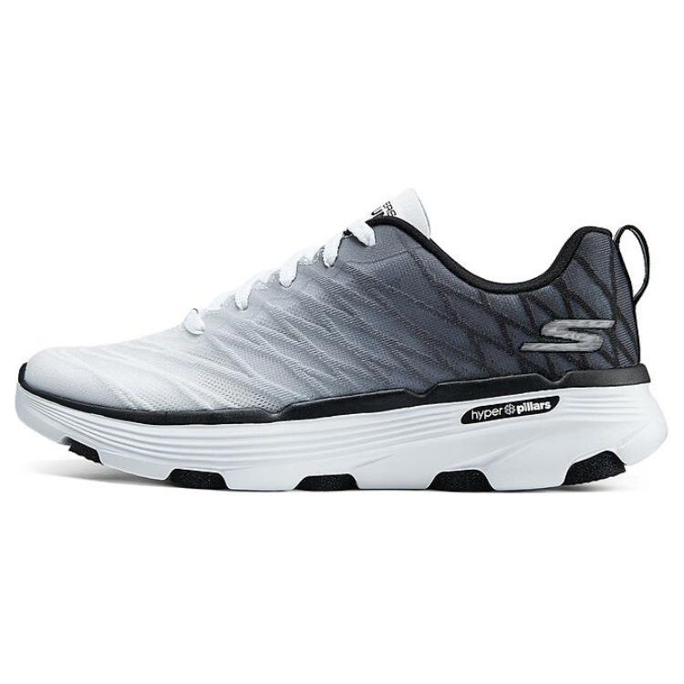 Skechers Y2K Retro Shock Absorbing Breathable Low Top Running Shoes Women sneakers White Black 129347-WBK 35.5