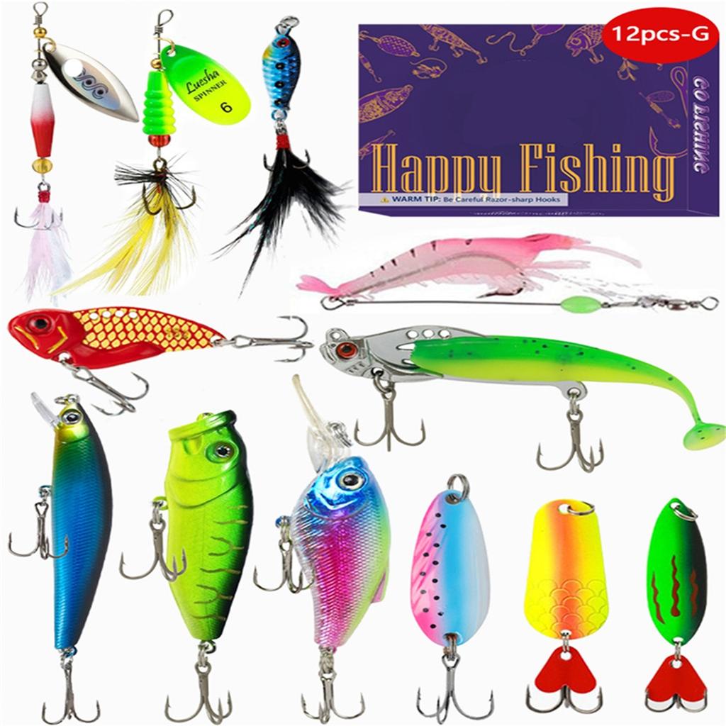 3D Stereo Blindbox Airplane Box Luya Fakebait Blindbox Set Full Water Layerminnow With Hair Hardbait Sequinbait Set Cocked Mouth Horse Mouthbait