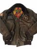 New zipper spring and autumn straight hem side seam insert bag spot youth unhooded casual brown leather jacket