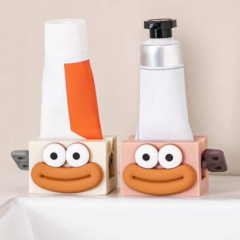 1Pcs Cartoon Big Mouth Lazy Toothpaste Squeezer Face Wash Roller Presses The Magic Squeezer Toothpaste Clip
