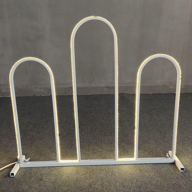 

Декорации для прохода Сила Любви из шелковых цветов со светодиодной подсветкой, кованые направляющие